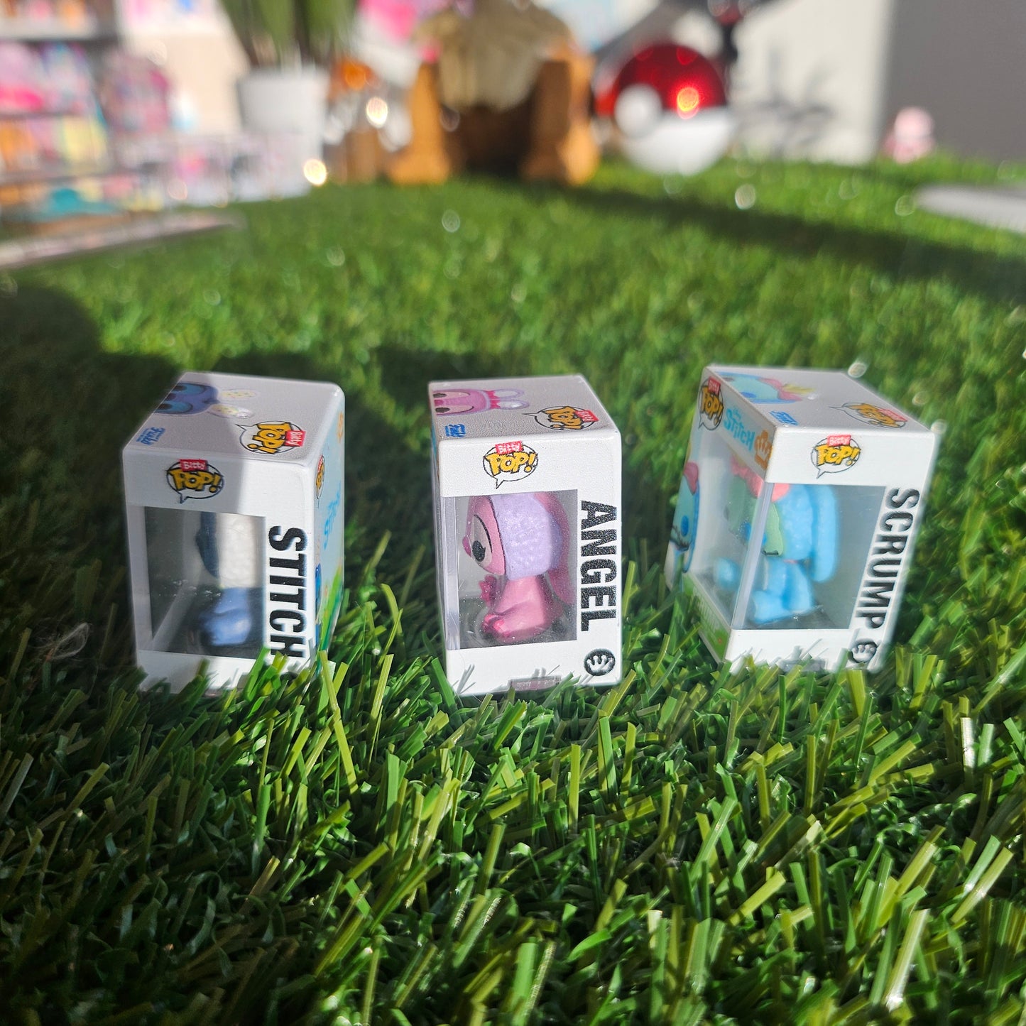 set of 3 blue dog mini pops