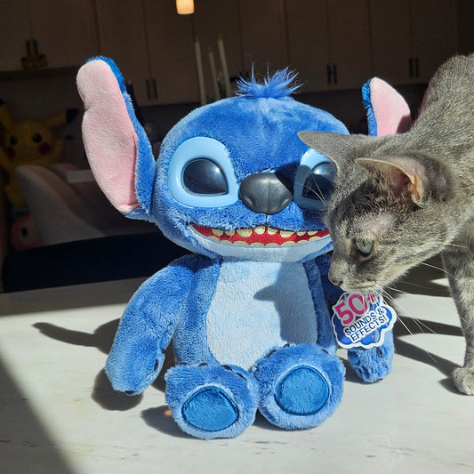 talking blue dog plushie