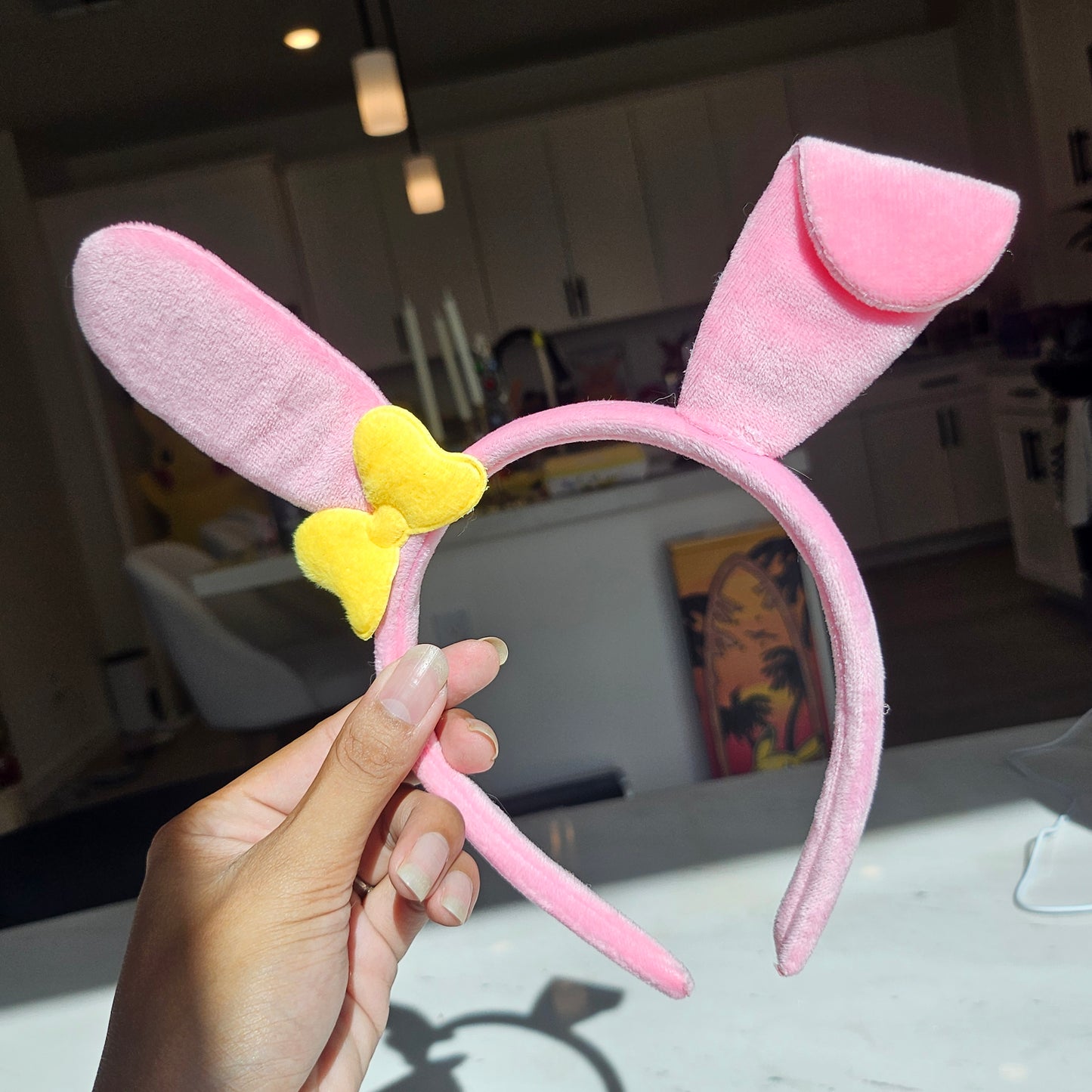 pink bunny headband