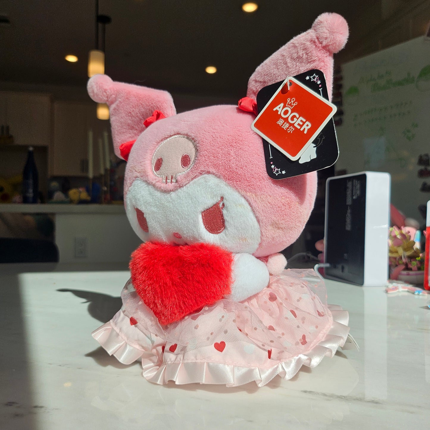 cheeky but charming heart plushie