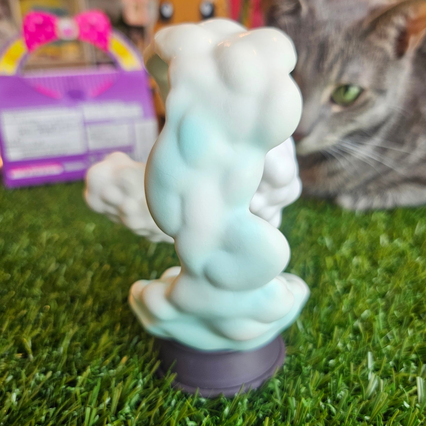 electric mouse and cloudy bird figure