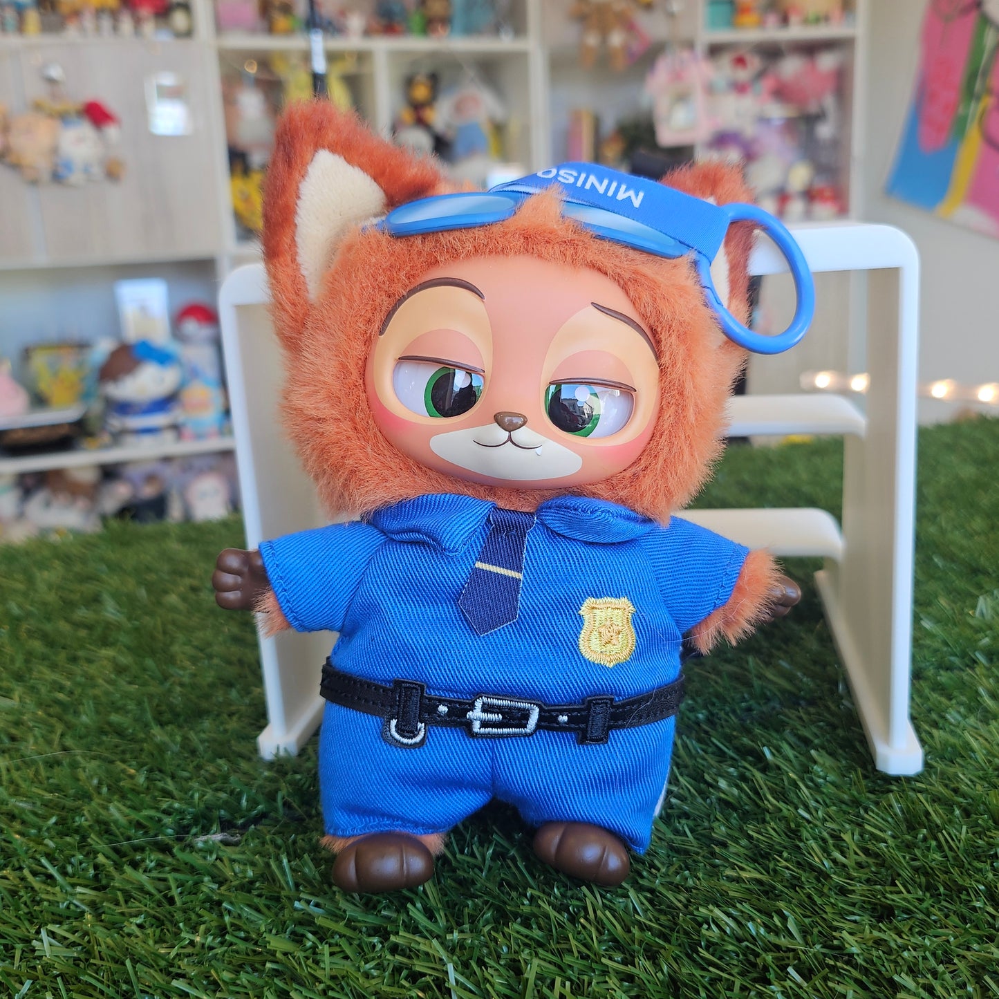 police nick plush keychain