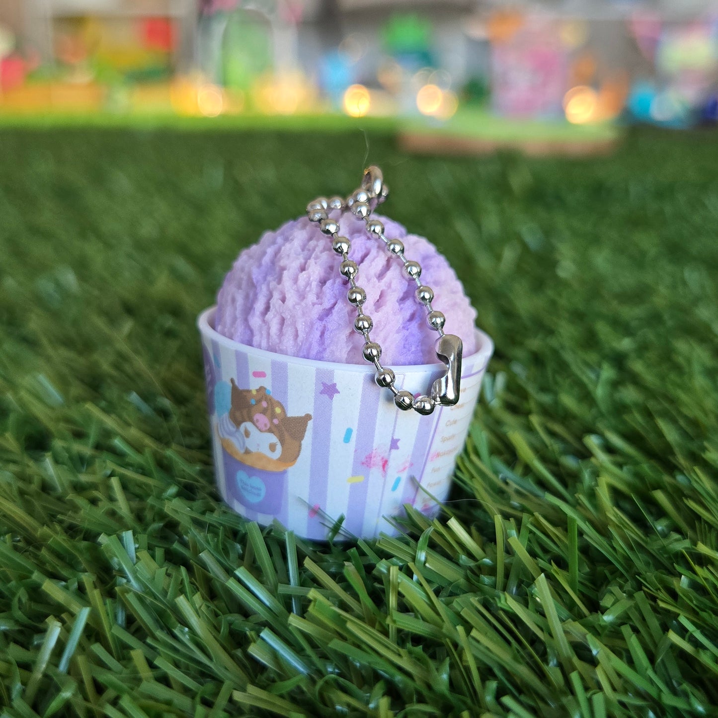 cheeky but charming shaved ice keychain