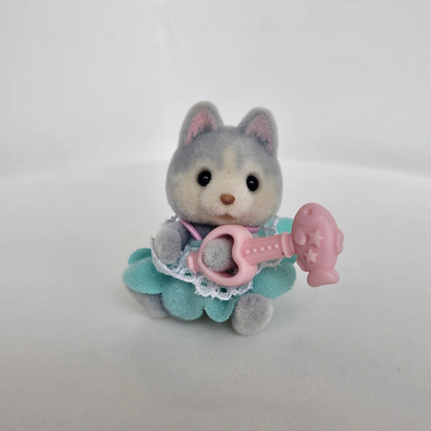 husky with fish rattle