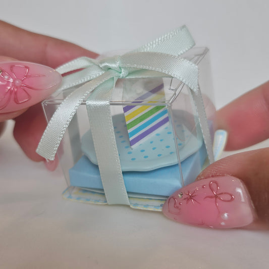 flying puppy rainbow cake