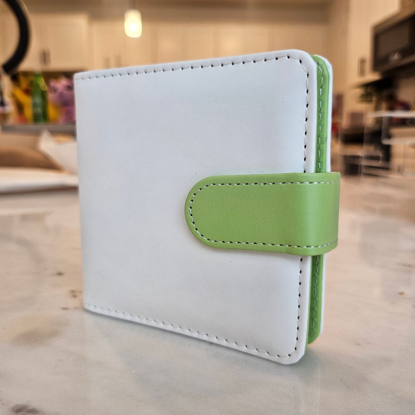 mini green trading card binder