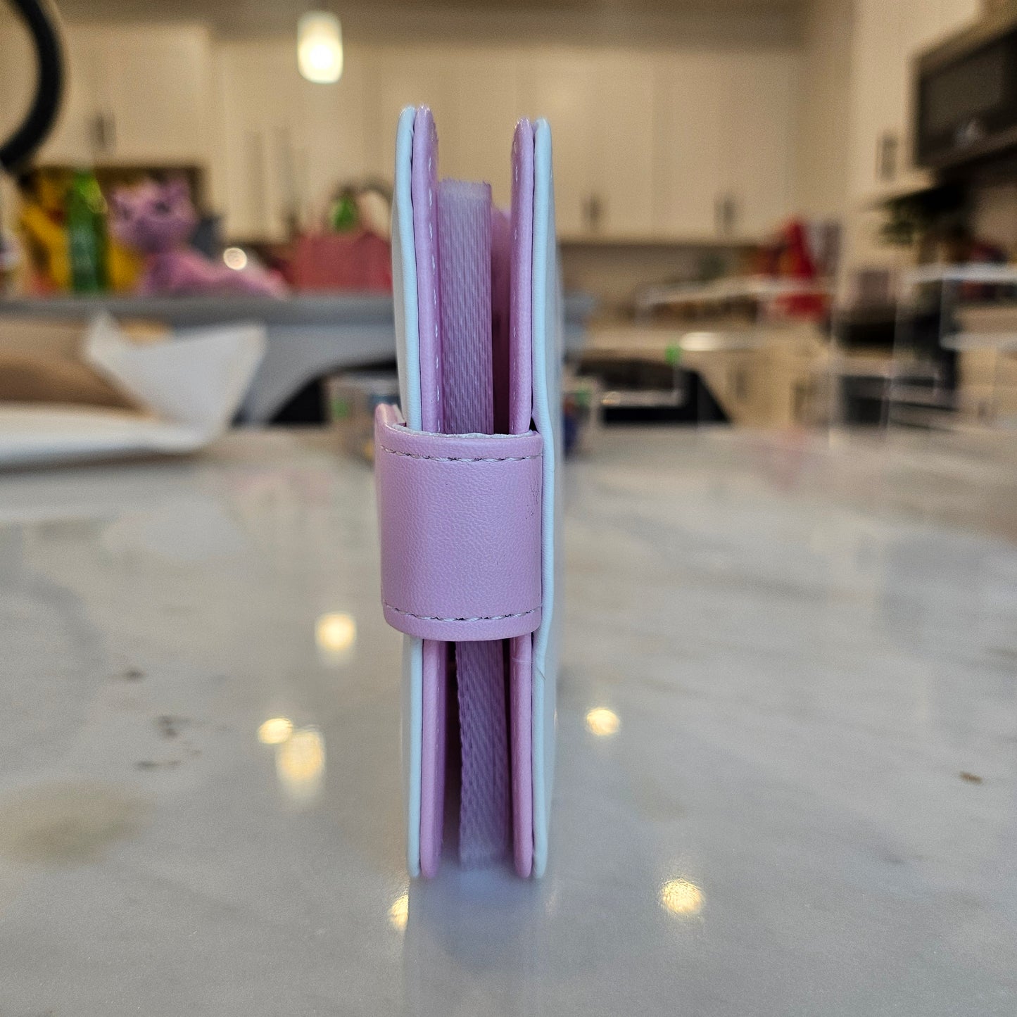mini pink trading card binder