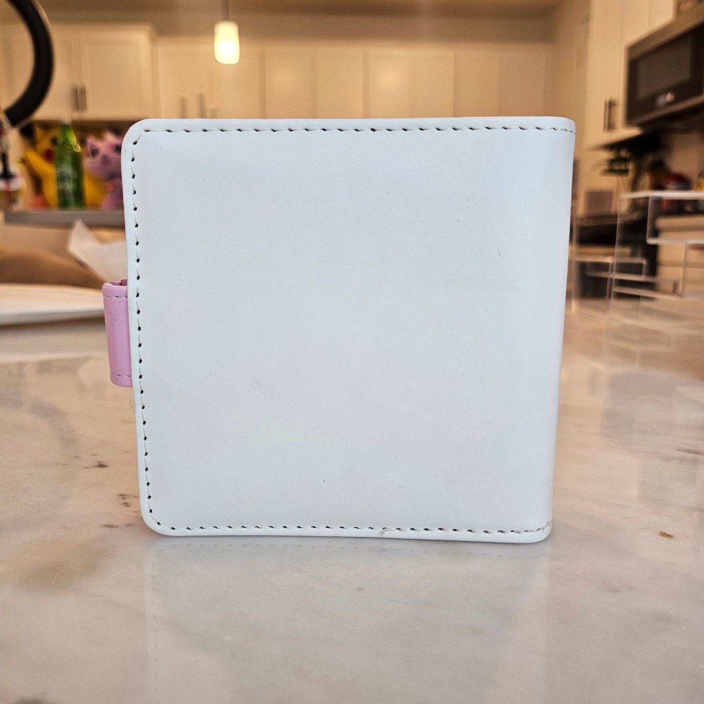 mini pink trading card binder
