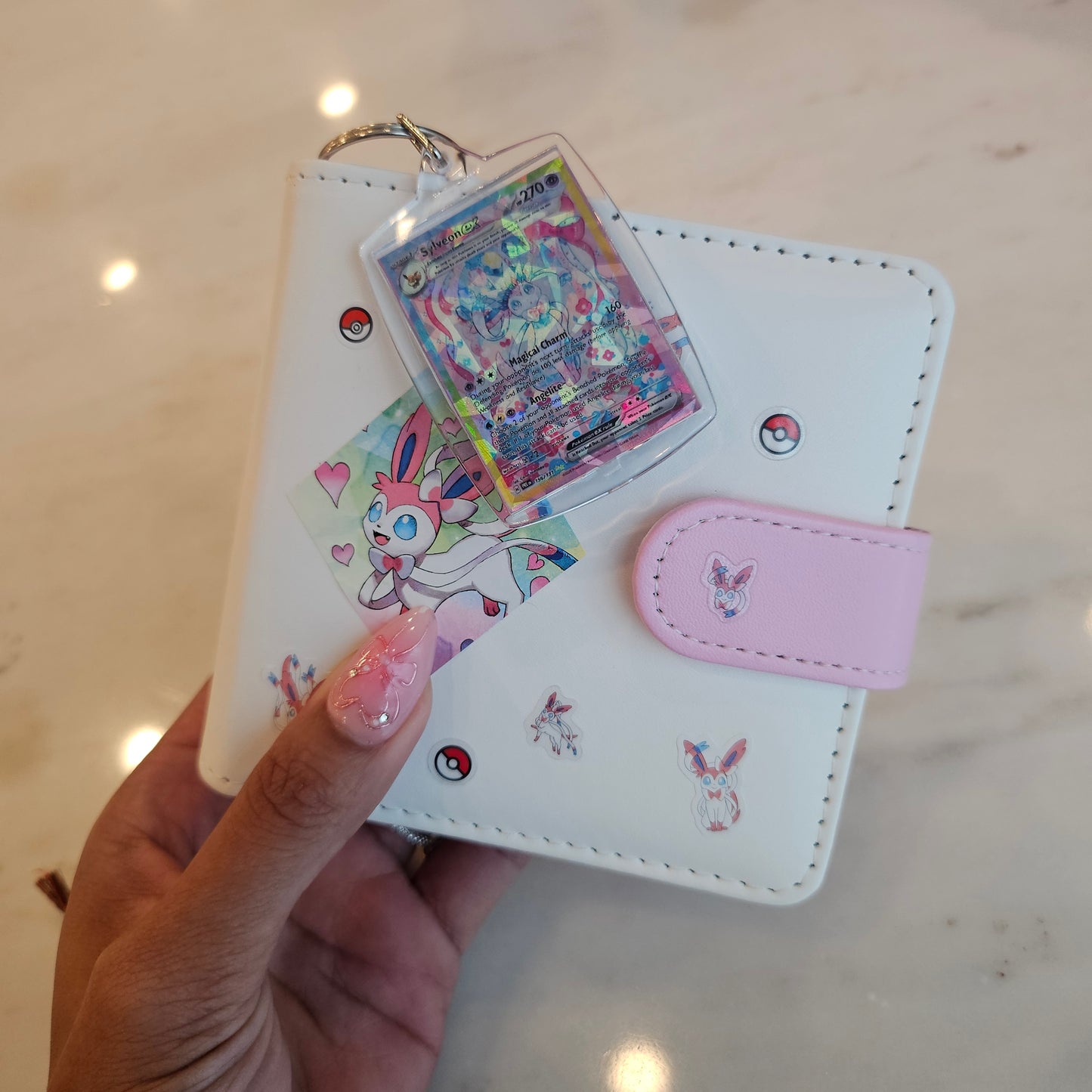 mini green trading card binder