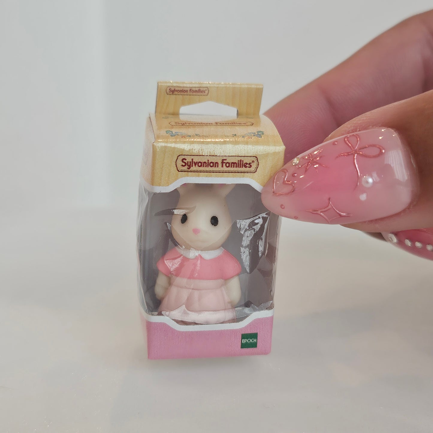 tiny bunny in box (pink shirt)