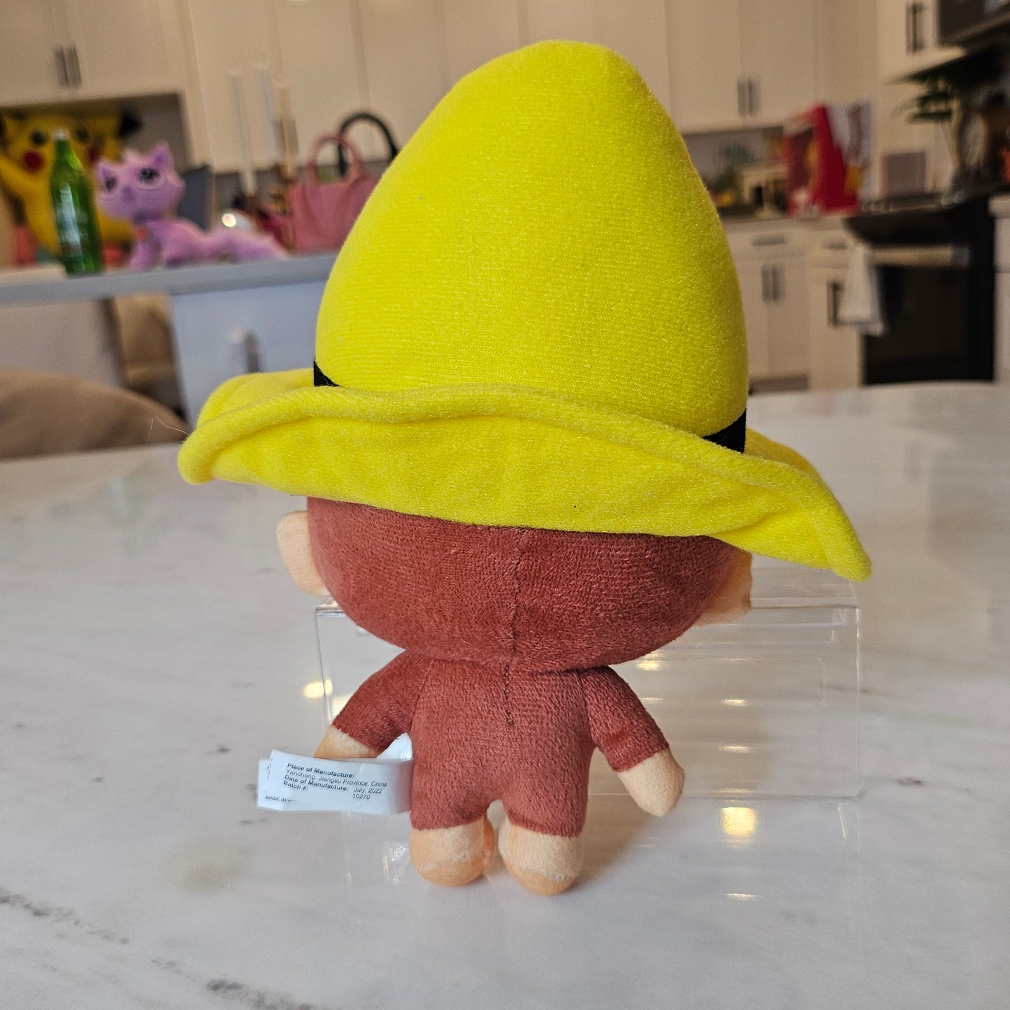 monkey with yellow hat plushie