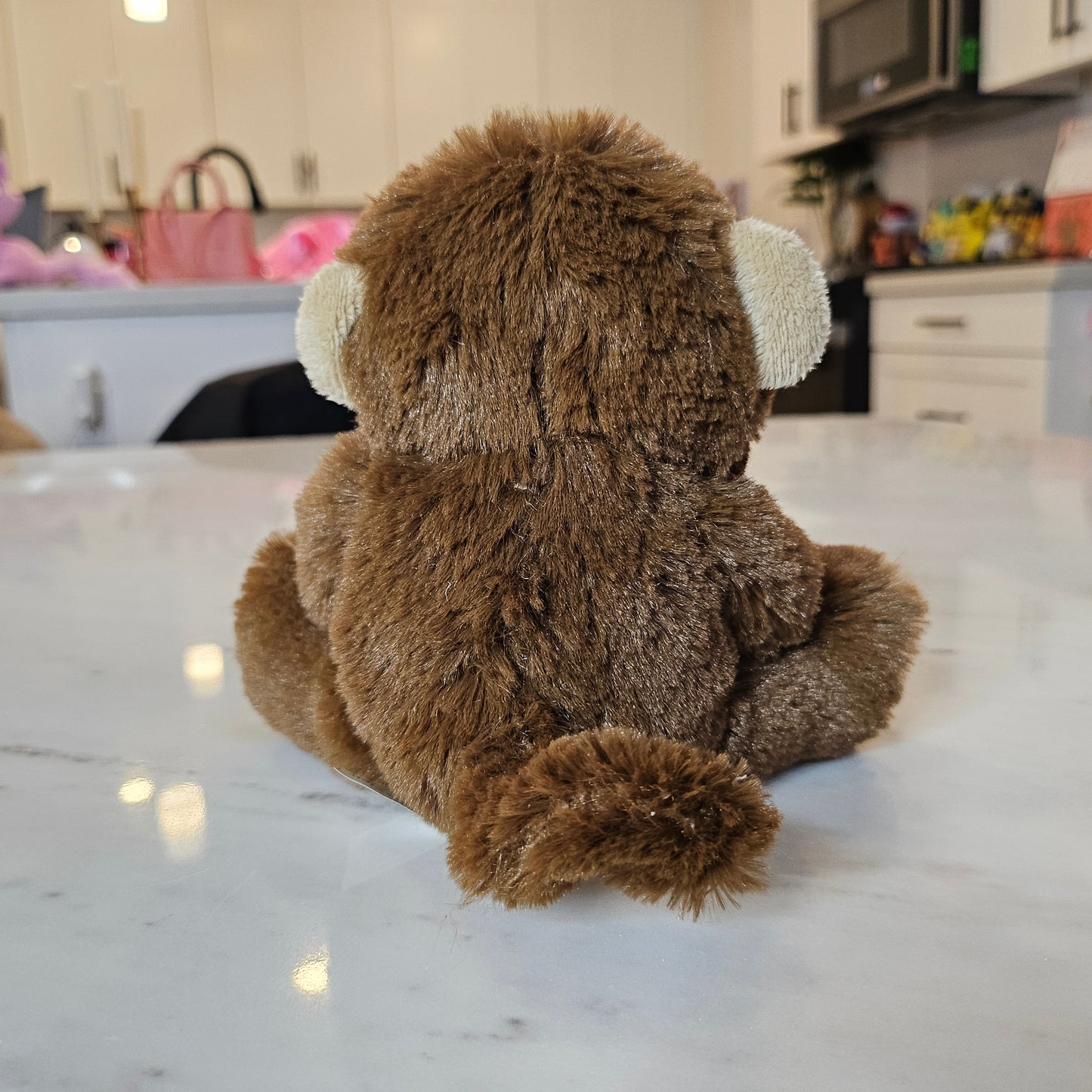 monkey with heart plushie