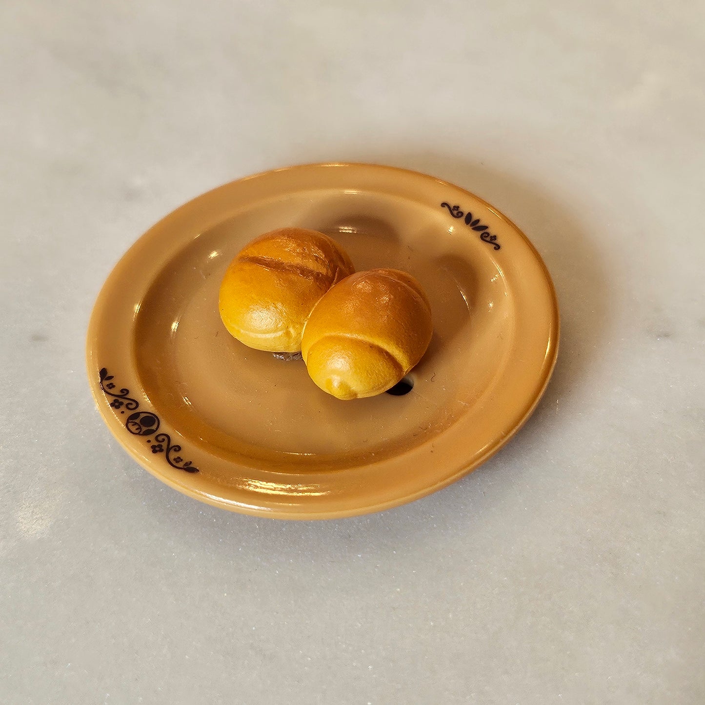 mini plate of bread rolls