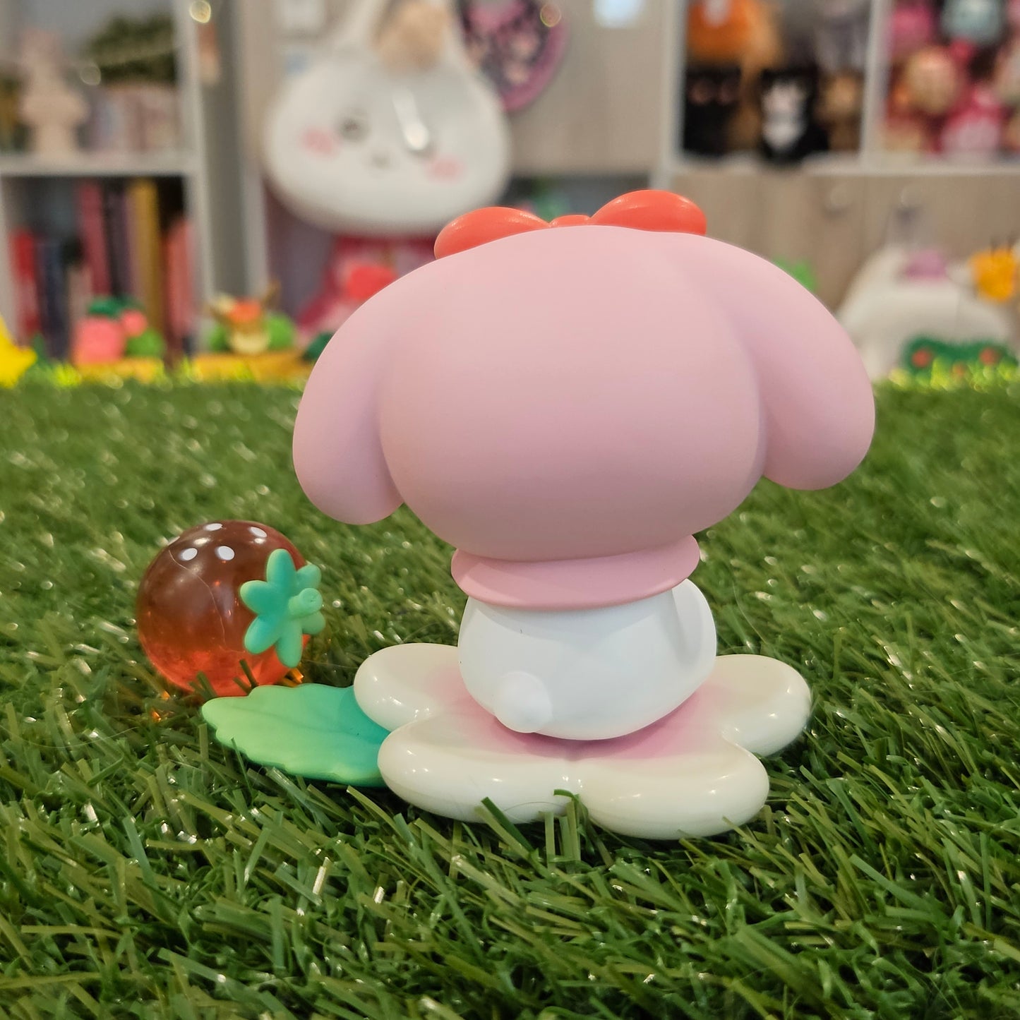 pink bunny strawberry figure