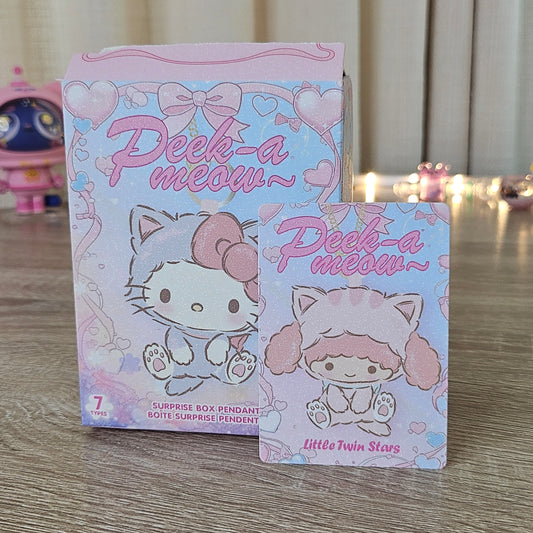 peek a meow miniso plush keychain (lala)