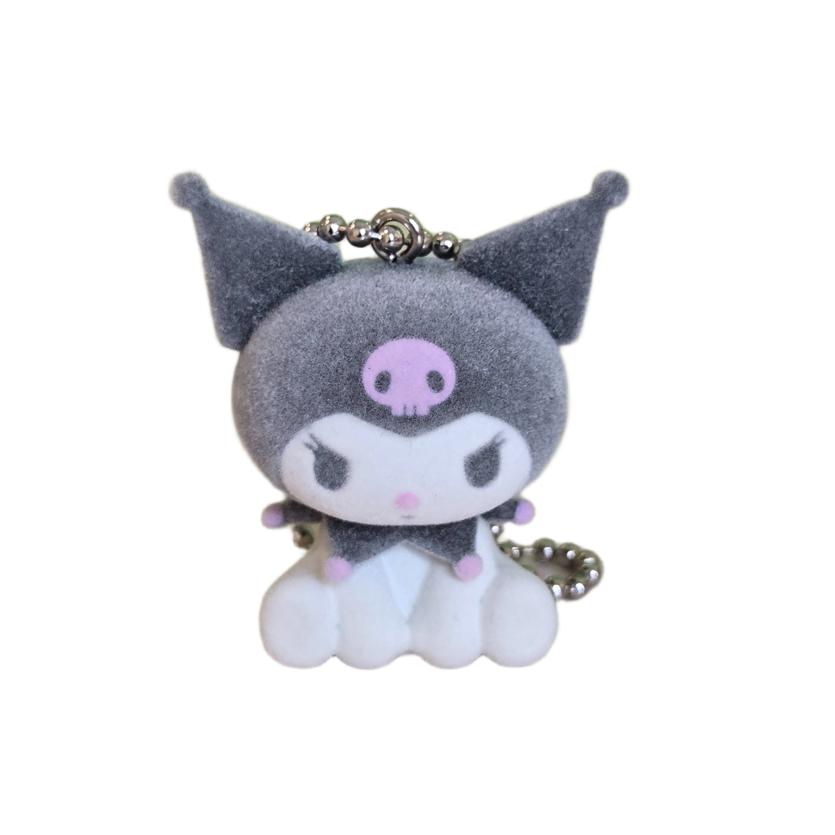 cheeky but charming sitting flocked keychain