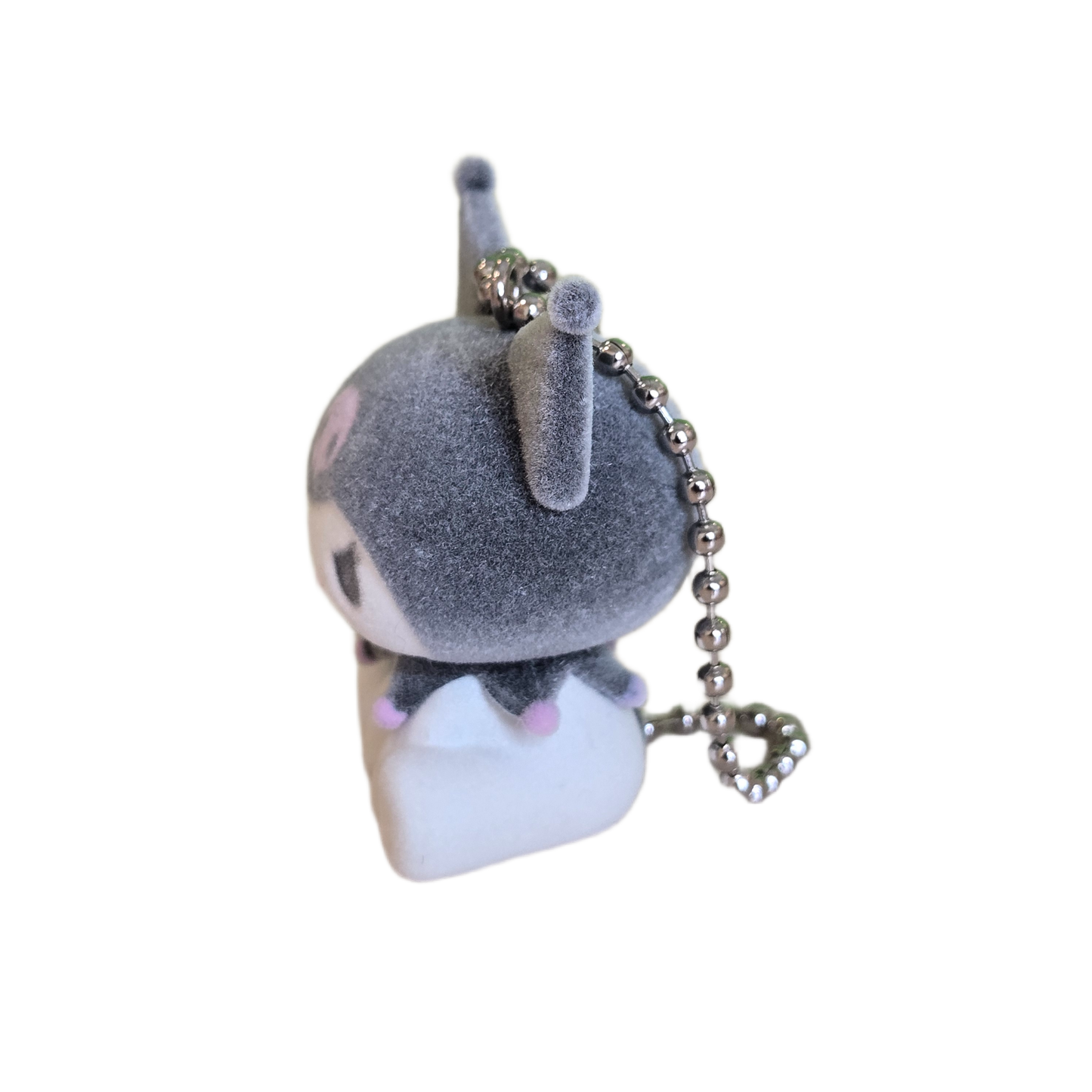 cheeky but charming sitting flocked keychain
