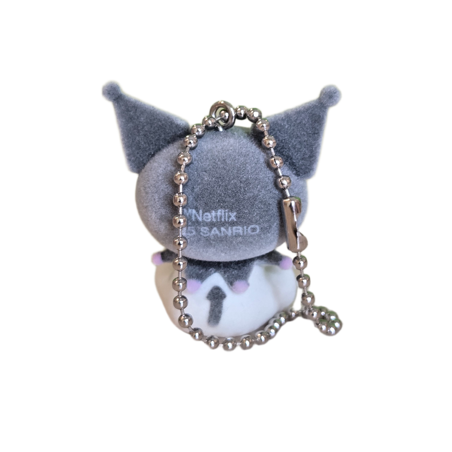 cheeky but charming sitting flocked keychain