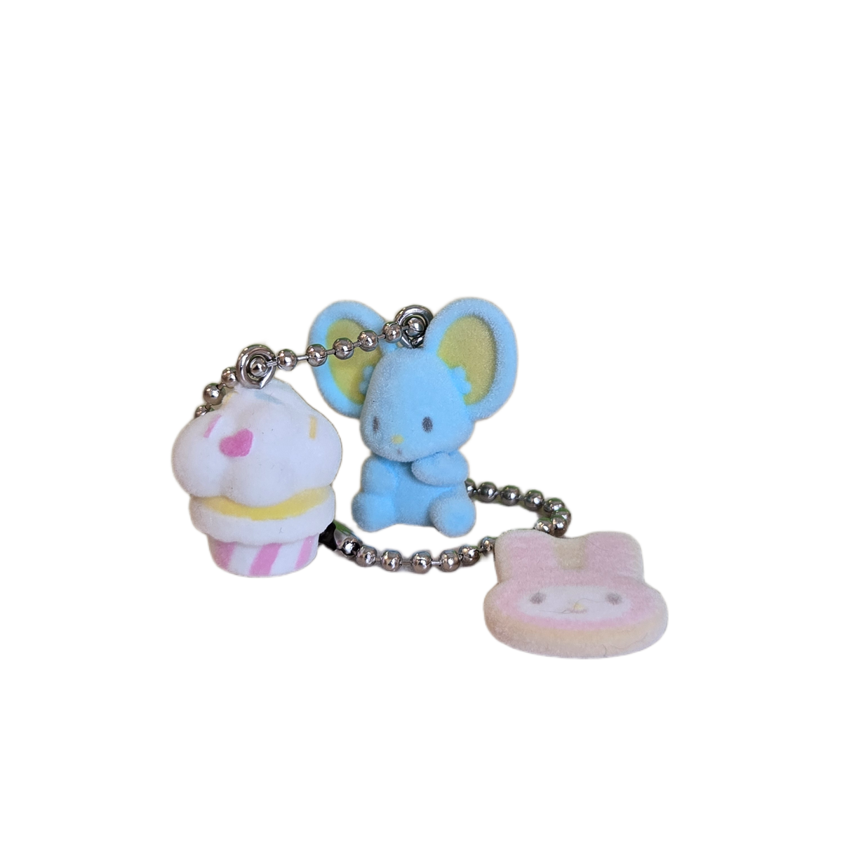 flat and sweets flocked keychain