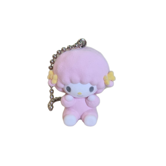 piano sitting flocked keychain