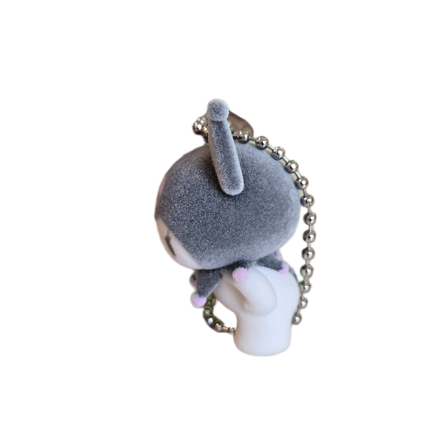 cheeky but charming standing flocked keychain