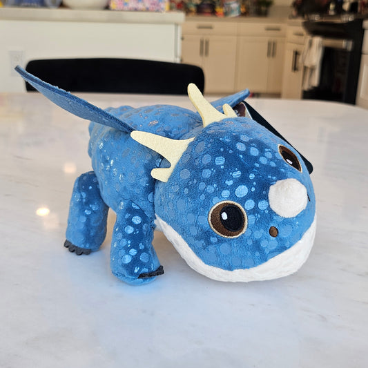 cute blue dragon plush
