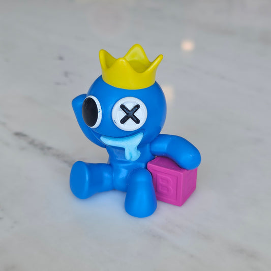 blue and block figure