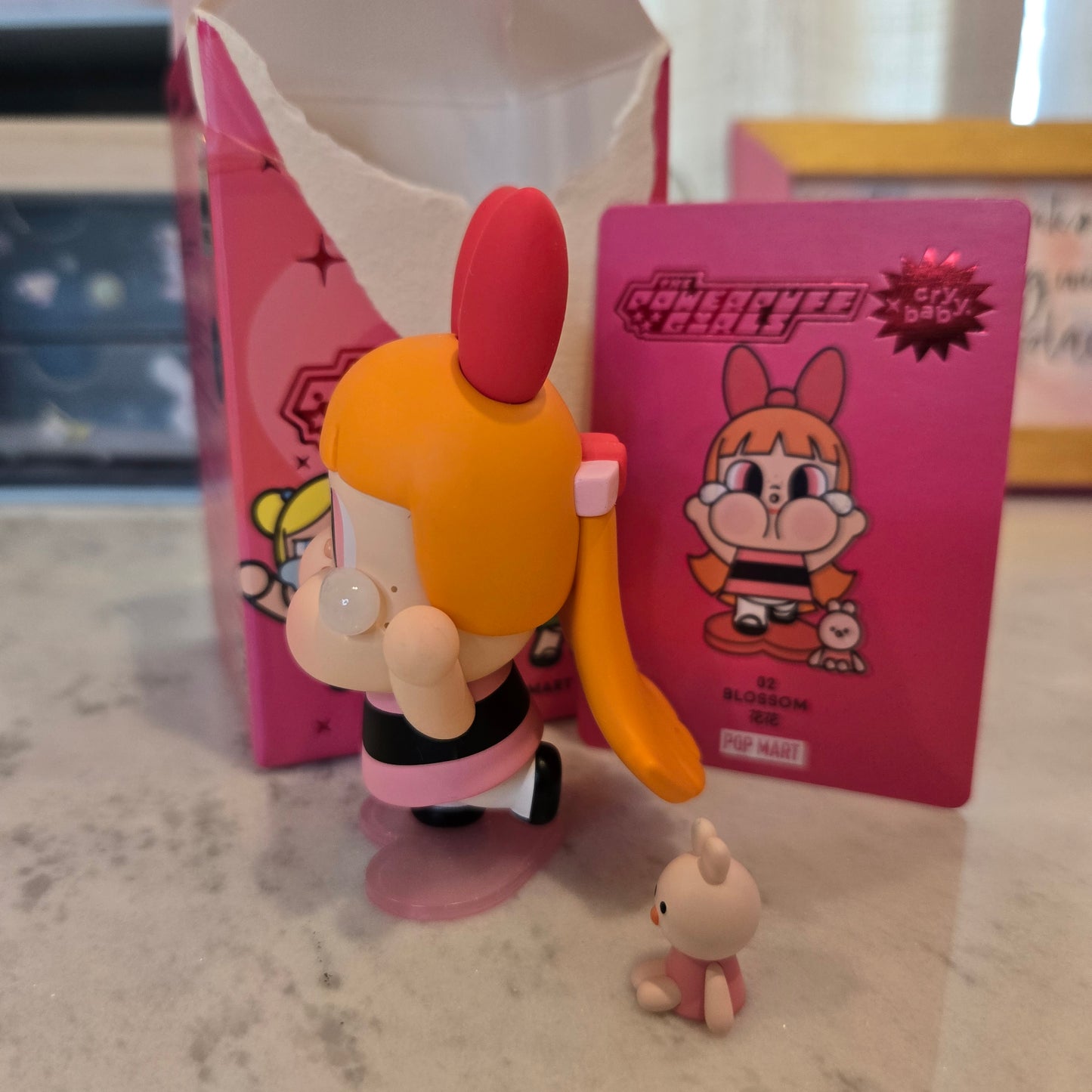 crying pink with bunny